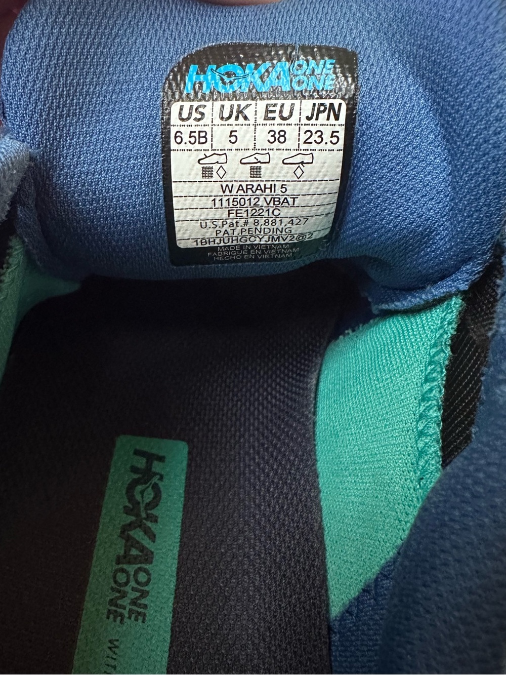 HOKA One One Arahi 5 Blue Size Women’s 6.5 - Picture 10 of 10